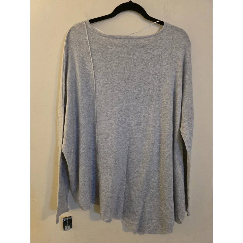 Inc International Concepts Size‎ L/XL Grey Dolman-Sleeve Asymmetrical Sweater